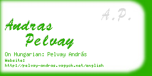 andras pelvay business card